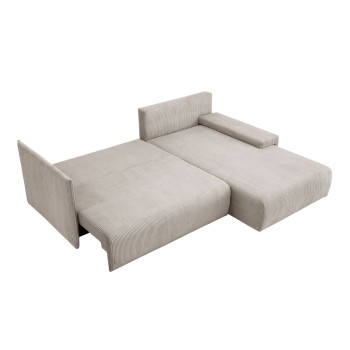 Narożnik tapicerowany LAVIO L z funkcją spania i pojemnikiem na pościel