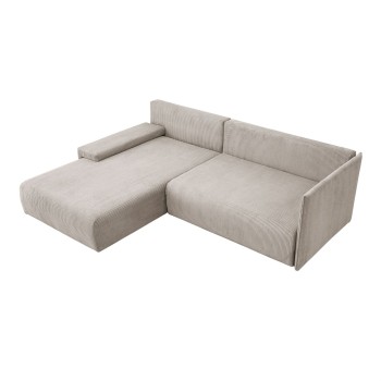 Narożnik tapicerowany LAVIO L z funkcją spania i pojemnikiem na pościel