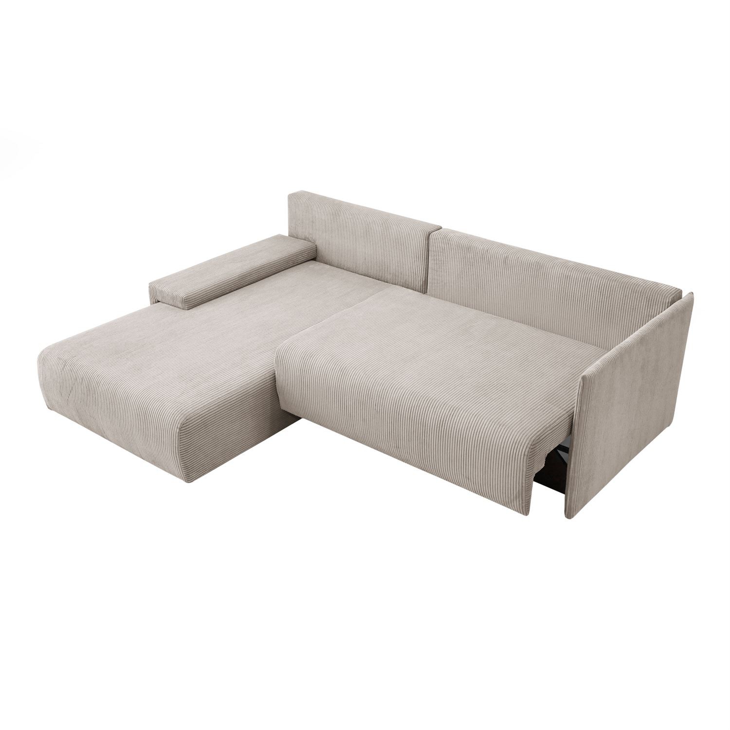 Narożnik tapicerowany LAVIO L z funkcją spania i pojemnikiem na pościel