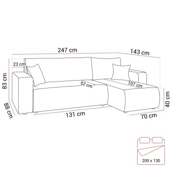 Narożnik tapicerowany PRESTIGE L