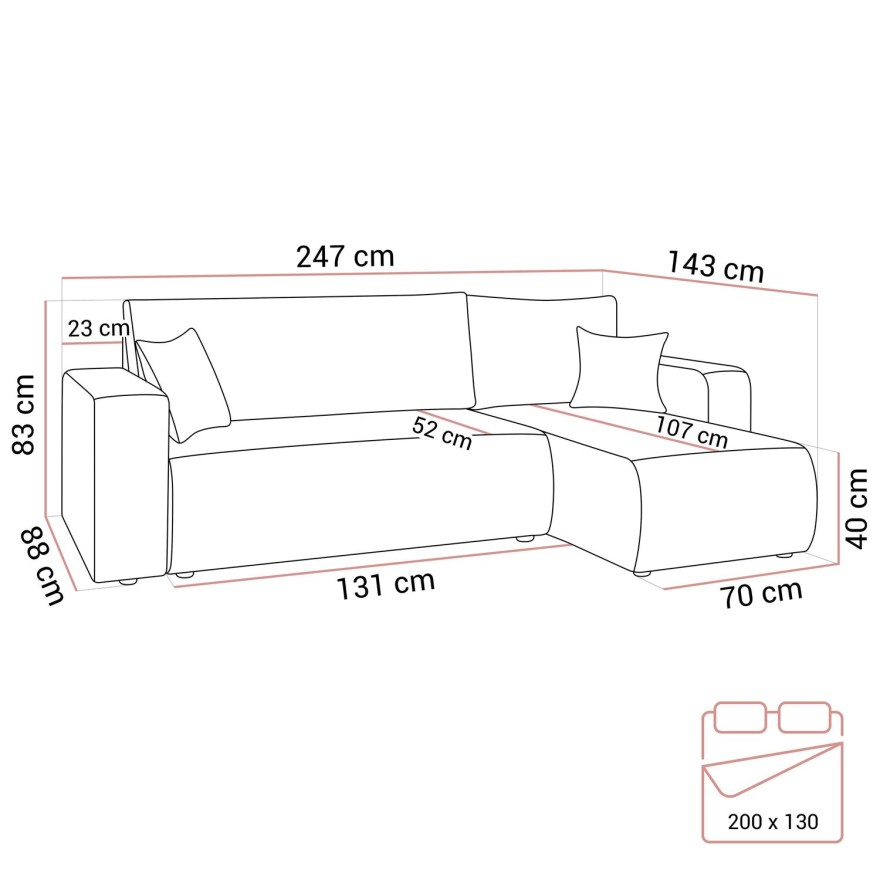 Narożnik tapicerowany PRESTIGE L