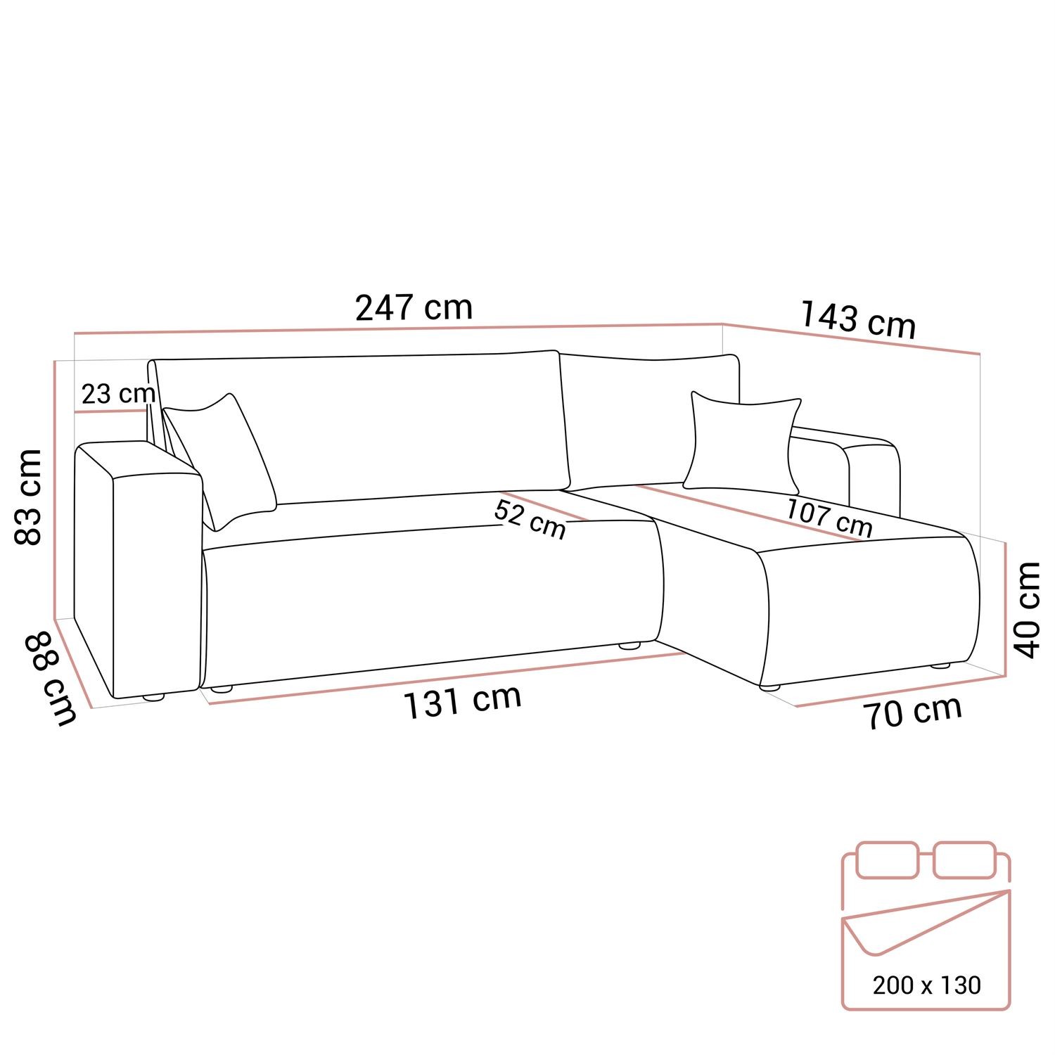 Narożnik tapicerowany PRESTIGE L