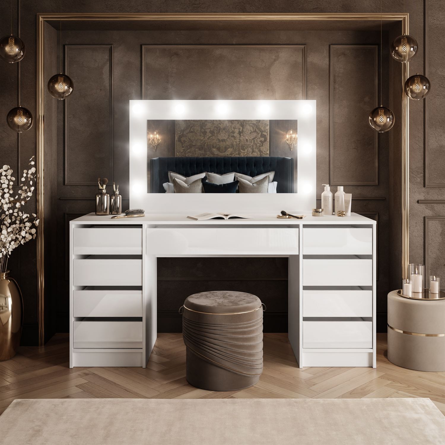 Toaletka MADA DOUBLE z oświetleniem LED