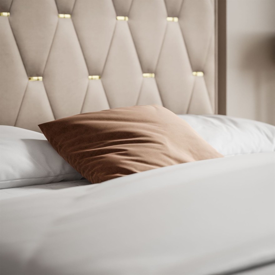 copy of Łóżko kontynentalne IZOLDA z pojemnikiem na pościel