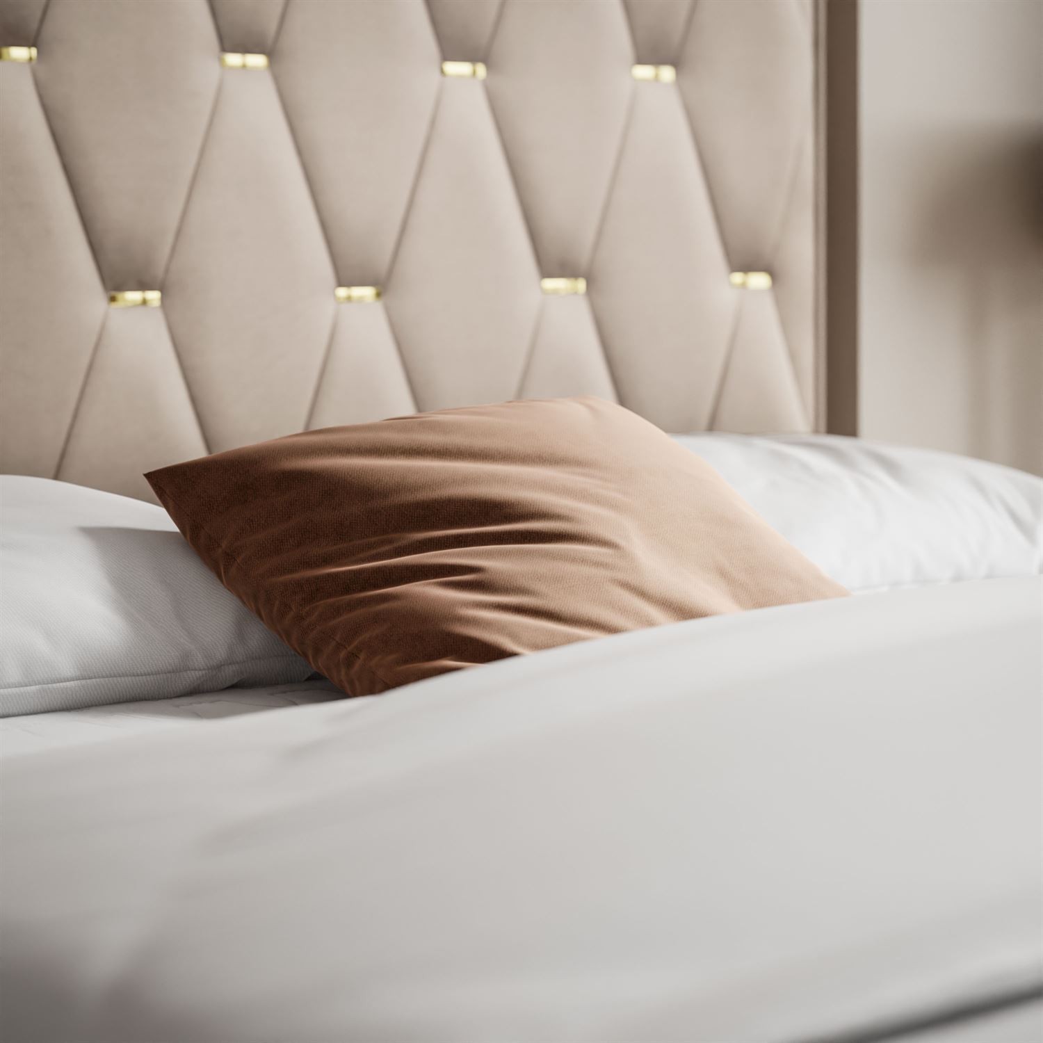 copy of Łóżko kontynentalne IZOLDA z pojemnikiem na pościel