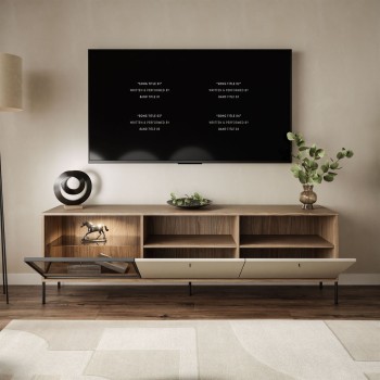 Szafka RTV ISA z oświetleniem LED na wysokich nóżkach