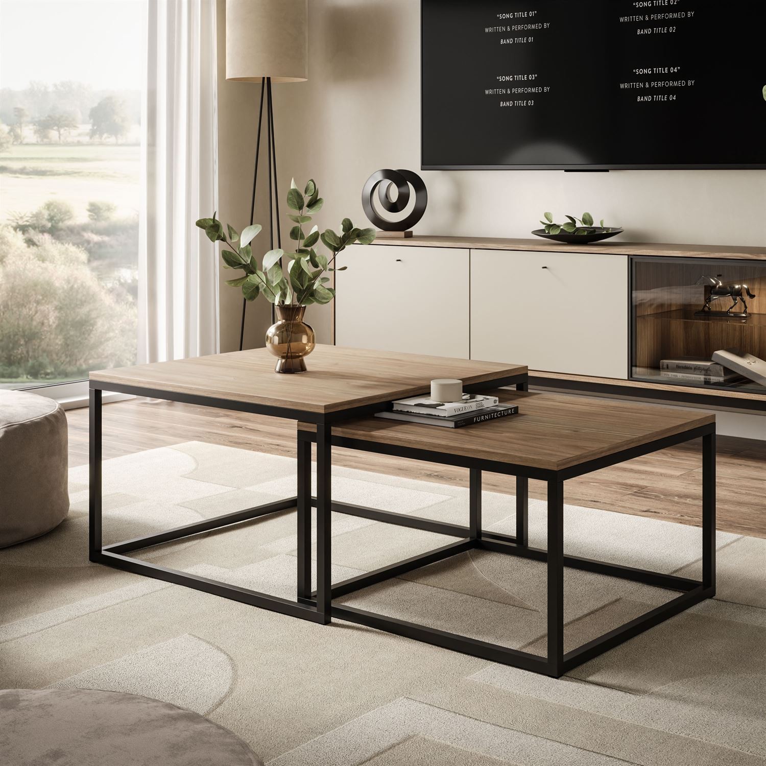 Zestaw stolików kawowych ISA 2w1