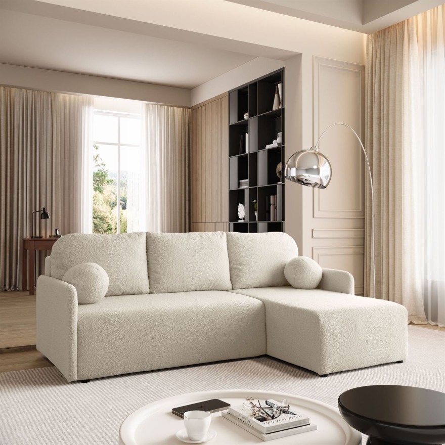 Narożnik CUDDLE z funkcją spania i pojemnikiem na pościel