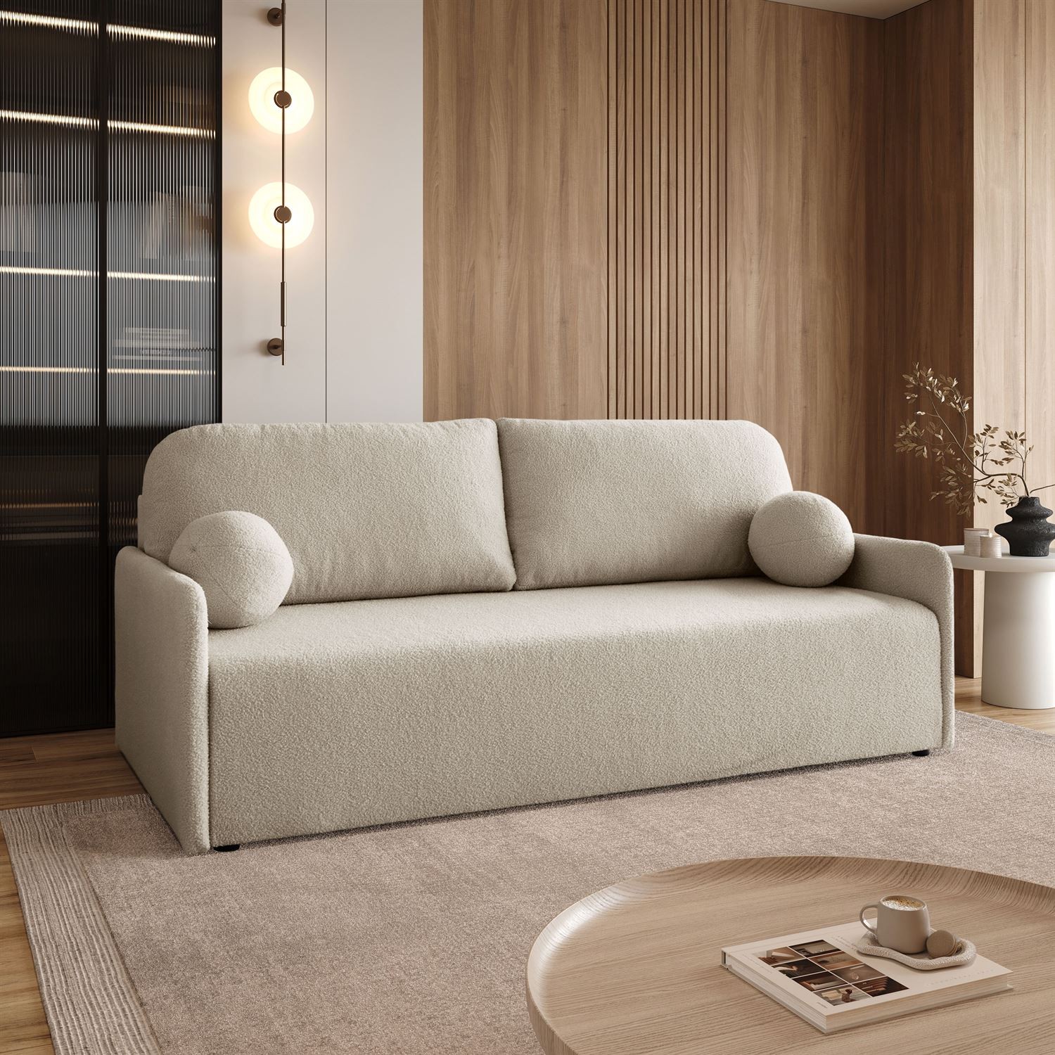 Kanapa CUDDLE z funkcją spania i pojemnikiem na pościel