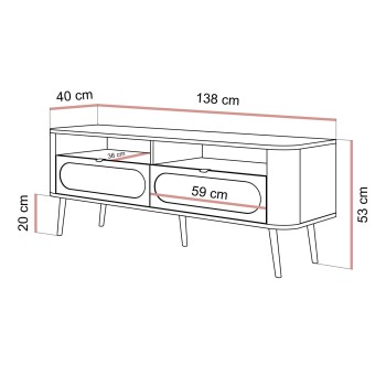Szafka RTV SHADOW 2S z szufladami