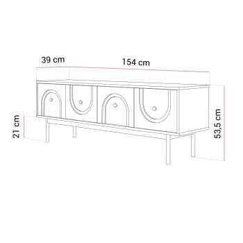 Szafka RTV LIBERTY na drewnianych nóżkach