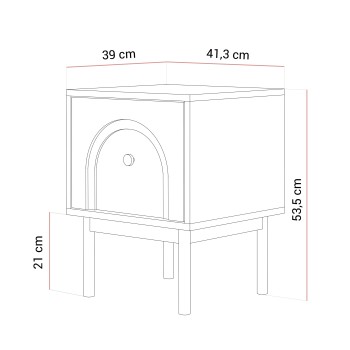 Szafka nocna LIBERTY na drewnianych nóżkach