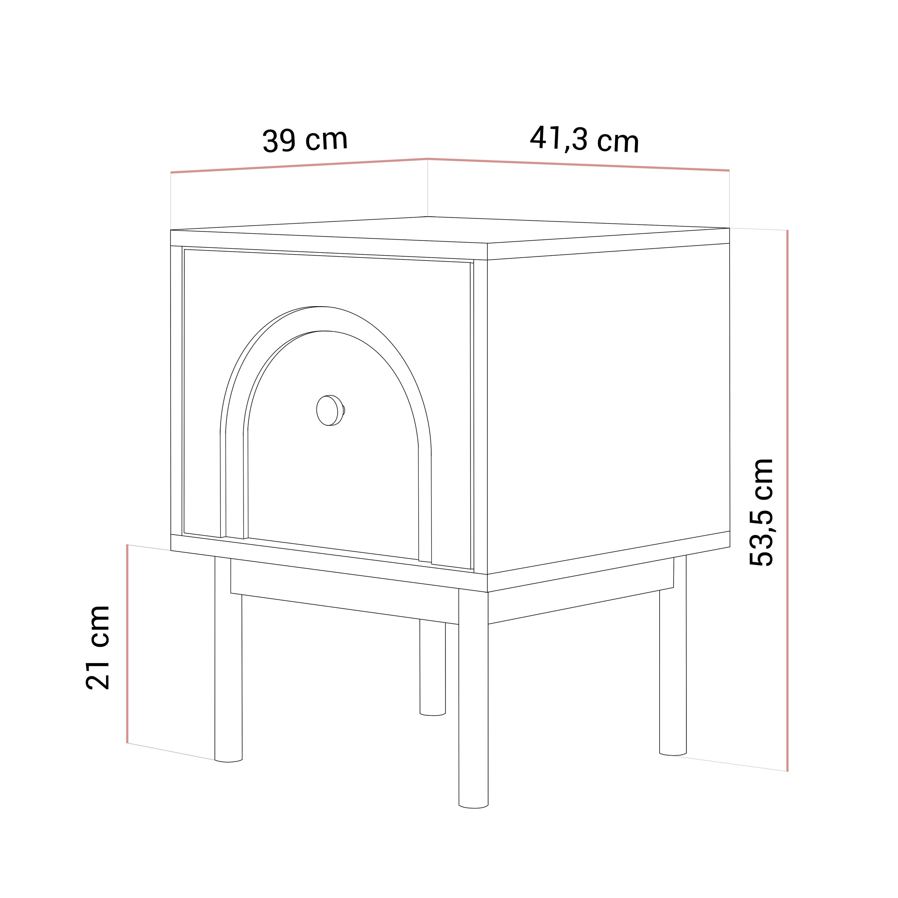 Szafka nocna LIBERTY na drewnianych nóżkach