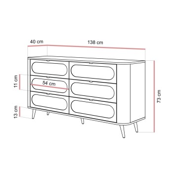 Komoda SHADOW II 6S z szufladami