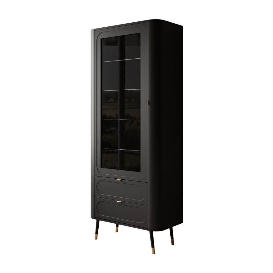 Przeszklona witryna SHADOW z półkami