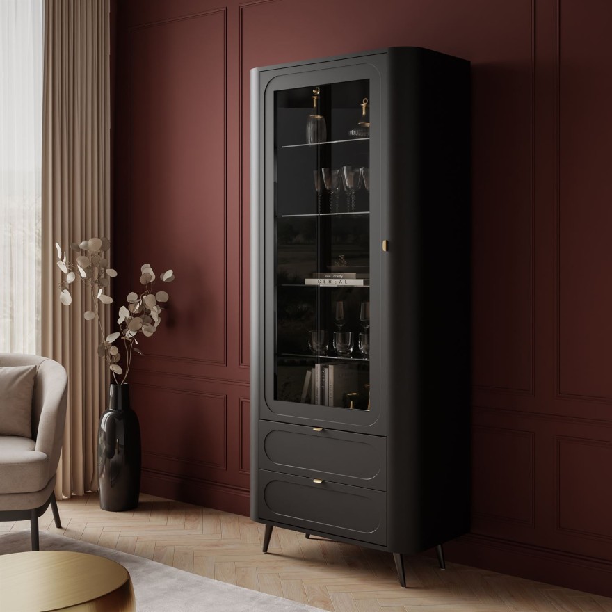 Przeszklona witryna SHADOW II z półkami