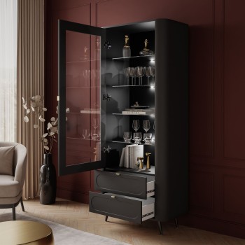 Przeszklona witryna SHADOW II z półkami