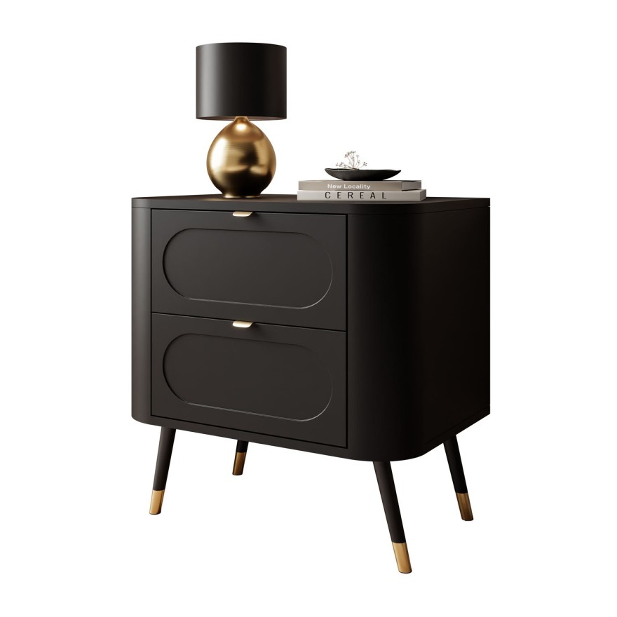 Szafka nocna SHADOW 2S na wysokich nóżkach