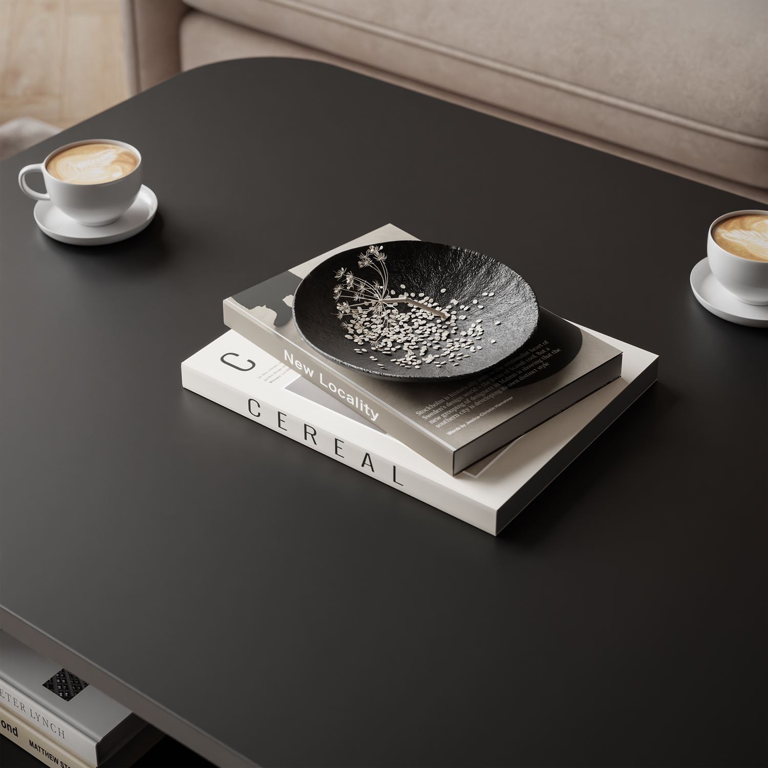 Stolik kawowy SHADOW z półką pod blatem