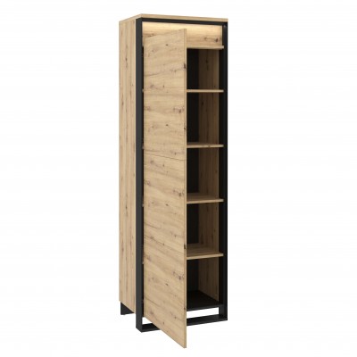 Szafa 1d z oświetleniem QUANT QA-02 dąb artisan/czarny Szafa 1d z oświetleniem QUANT QA-02 dąb artisan/czarny