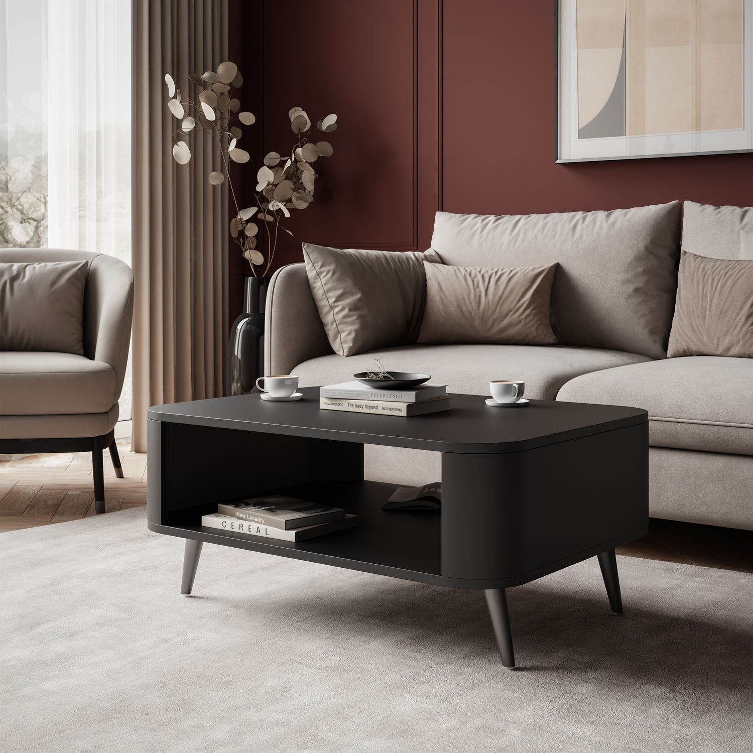 Stolik kawowy SHADOW II z półką pod blatem