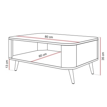 Stolik kawowy SHADOW II z półką pod blatem