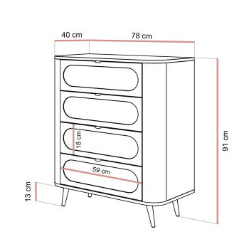 Komoda SHADOW II 4S z szufladami