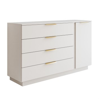 Komoda LINA KASZMIR 1D4S z oświetleniem LED na cokole