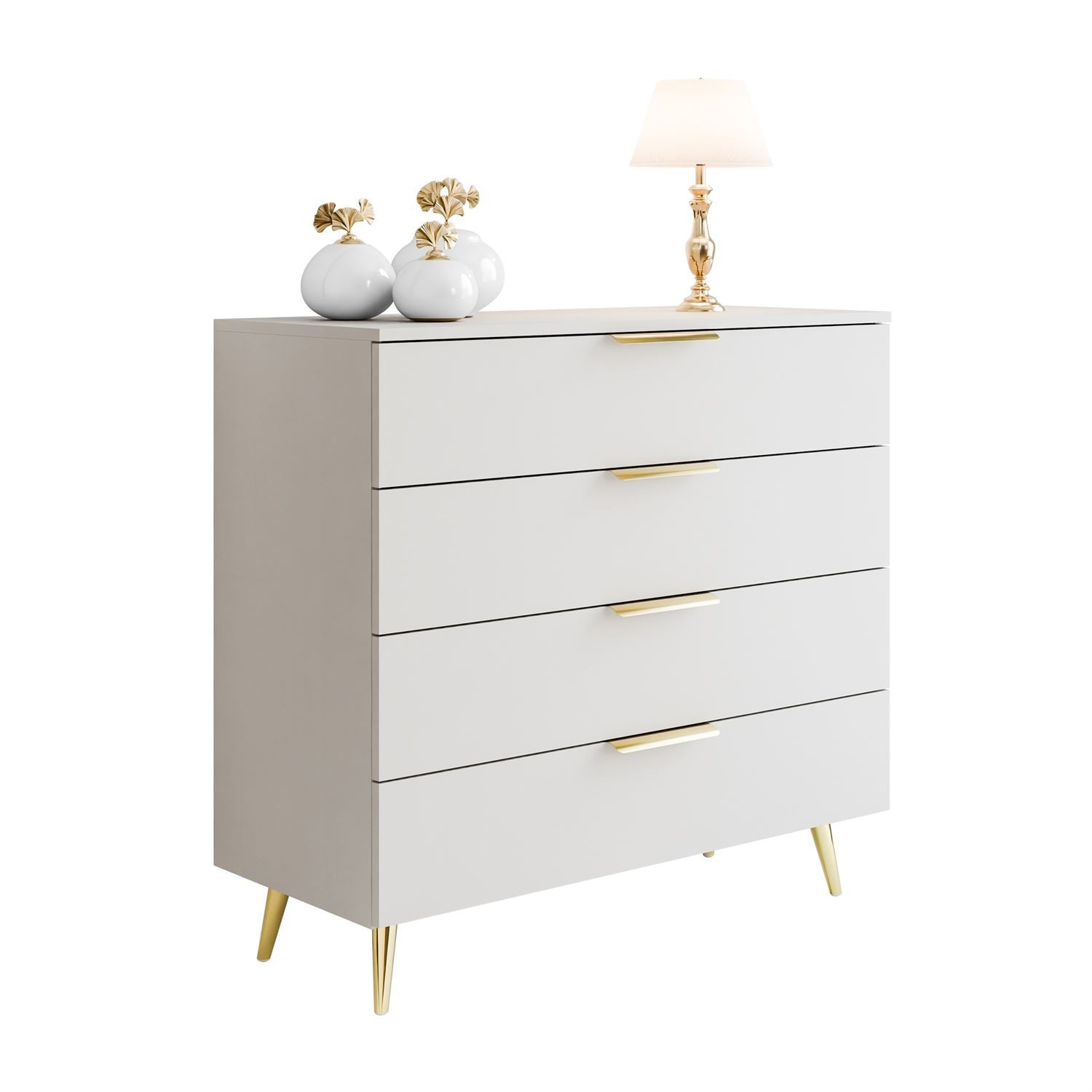 Komoda LINA KASZMIR 95 LED na wysokich nóżkach