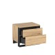 Stolik nocny z oświetleniem QUANT QS-03 dąb artisan/czarny