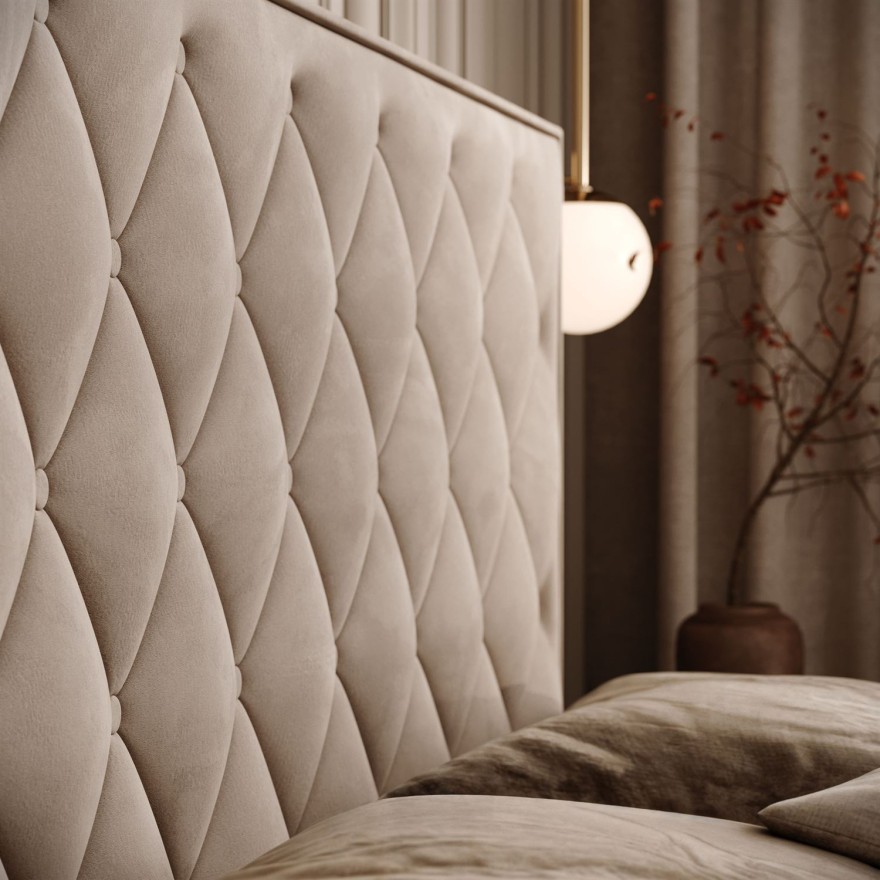 Łóżko kontynentalne INEZ II z pojemnikiem na pościel