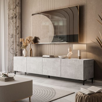 Szafka RTV COLGANTE BETON 200 cm na nóżkach