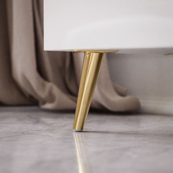 Komoda ONYX 4D 158 cm na złotych nóżkach