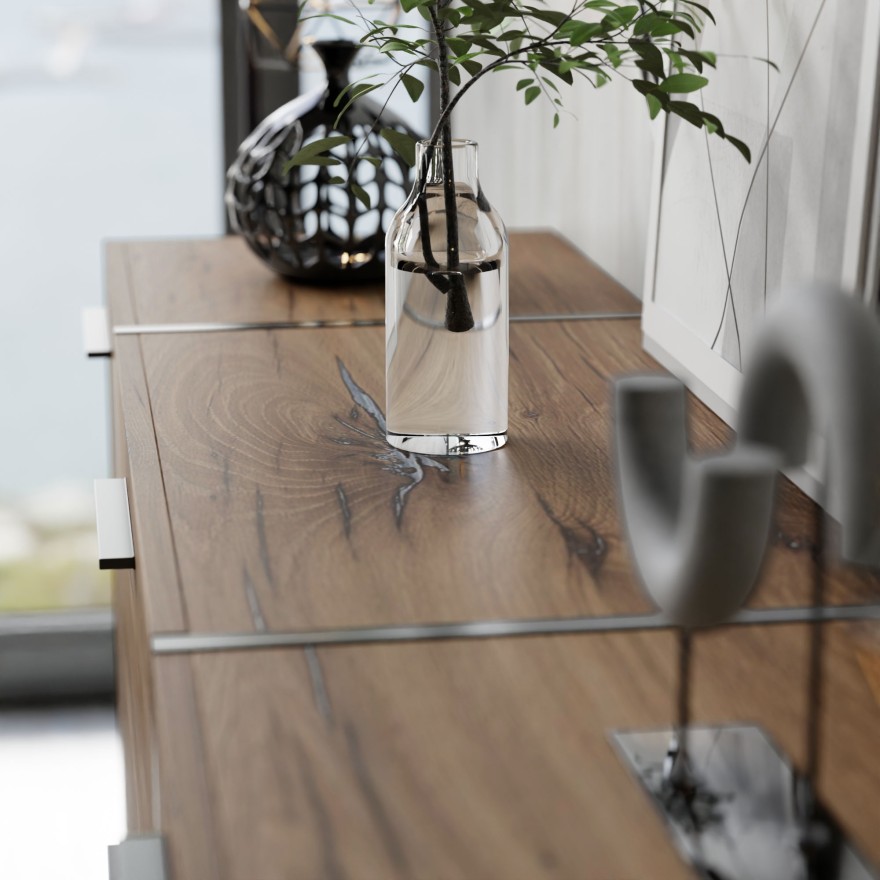 Komoda z szufladami ONYX LOFT na nóżkach