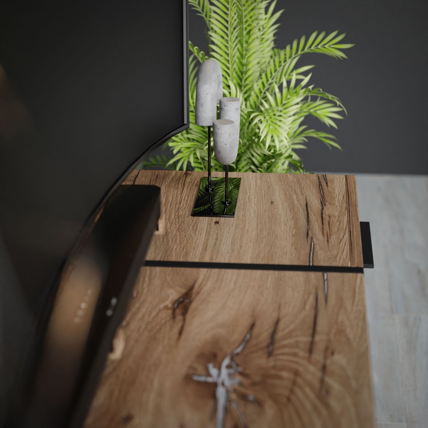 Szafka RTV ONYX LOFT na nóżkach 158 cm