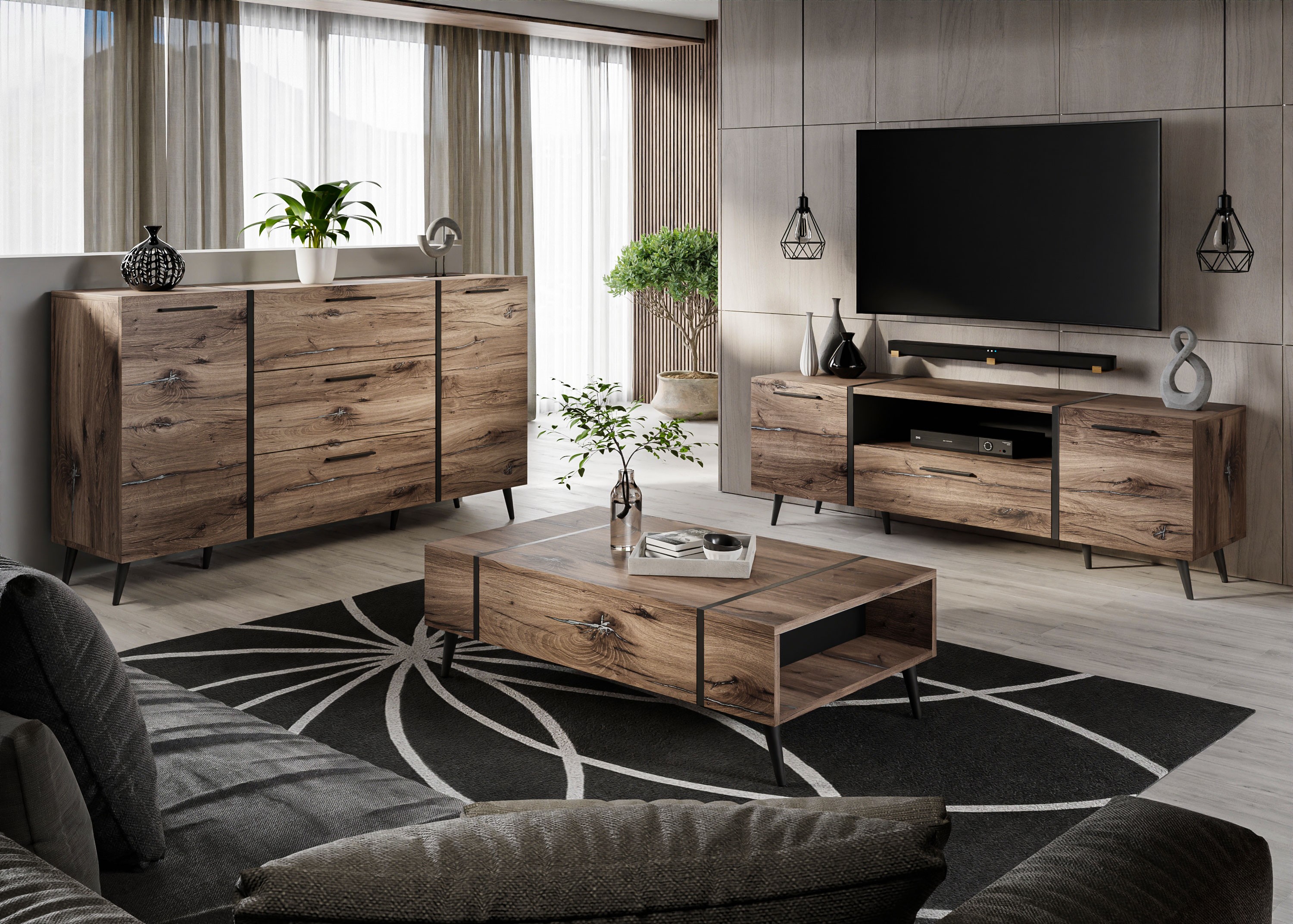 Zestaw mebli ONYX LOFT na nóżkach