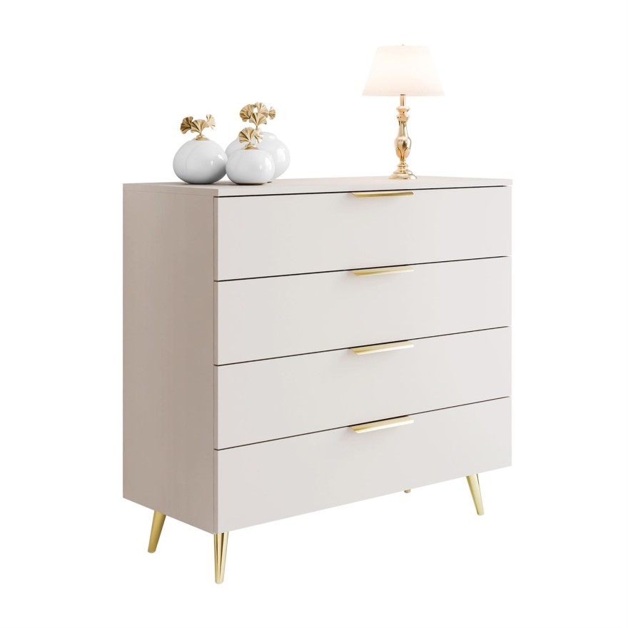 Komoda LINA KASZMIR 95 LED na wysokich nóżkach