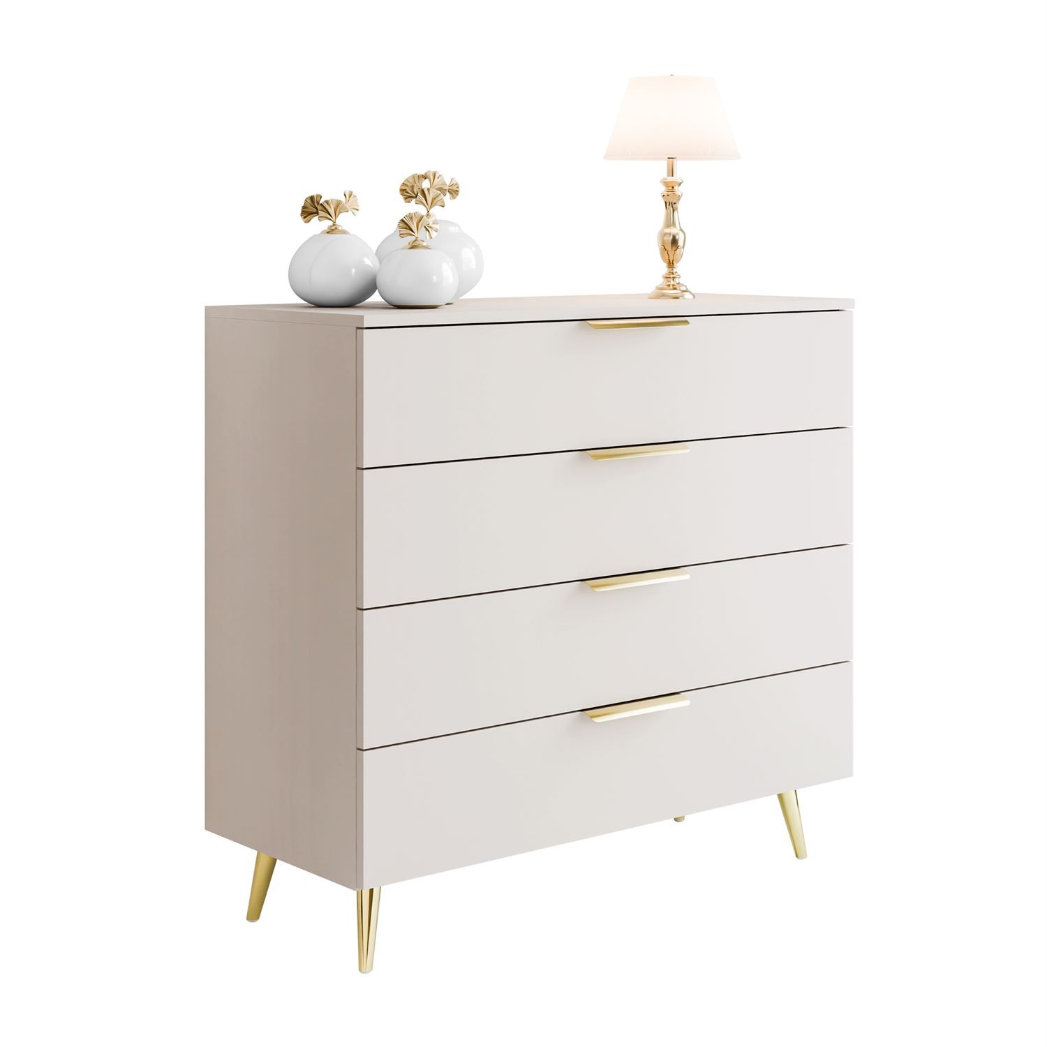 Komoda LINA KASZMIR 95 LED na wysokich nóżkach