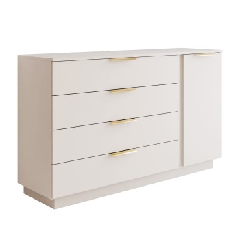 Komoda LINA KASZMIR 1D4S z oświetleniem LED na cokole