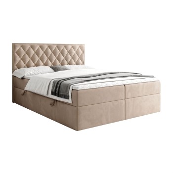 Łóżko kontynentalne INEZ z pojemnikiem na pościel