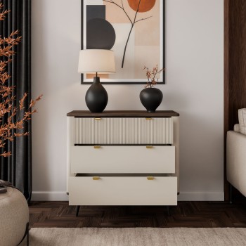 Komoda do salonu AUTUMN 3S na wysokich nóżkach