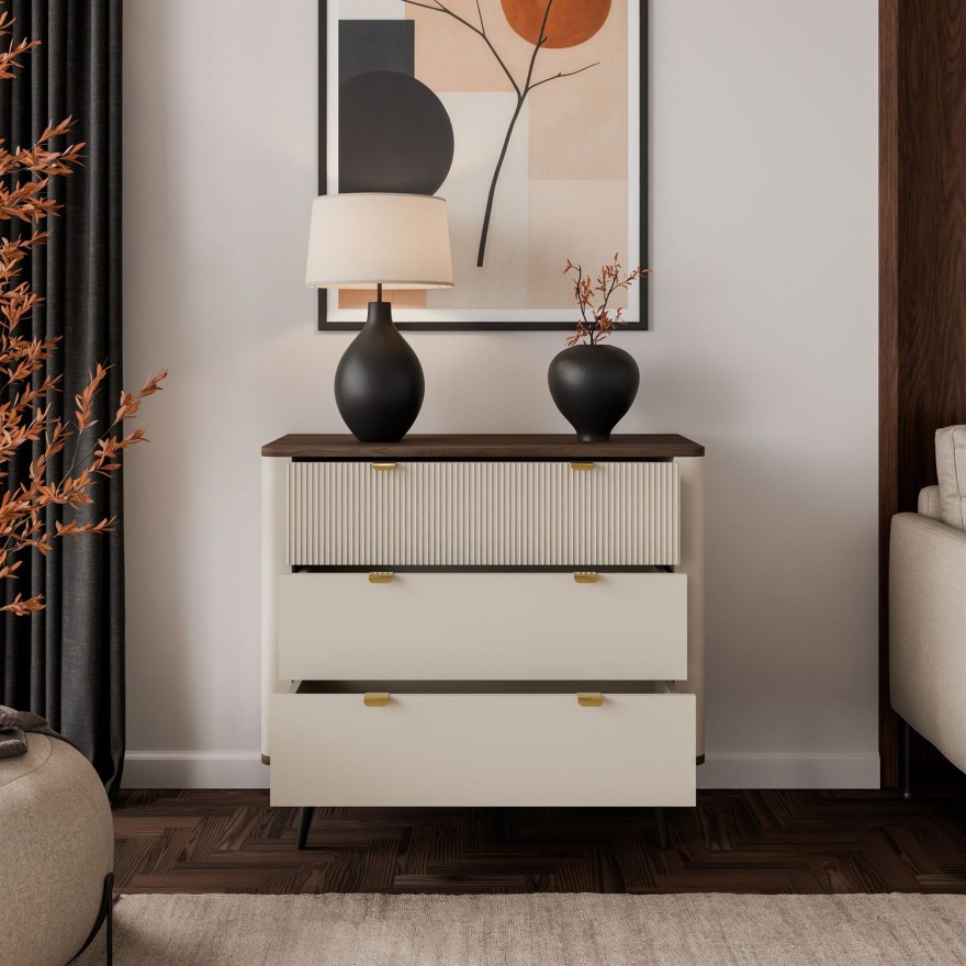 Komoda do salonu AUTUMN 3S na wysokich nóżkach