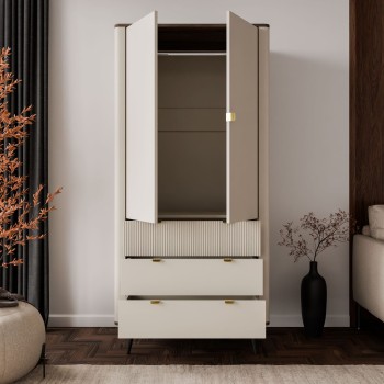 Dwudrzwiowa szafa AUTUMN 2D3S z szufladami