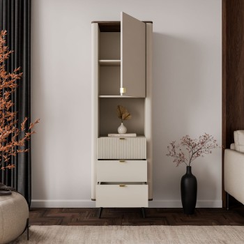 Wąski regał AUTUMN 1D3S z szufladami