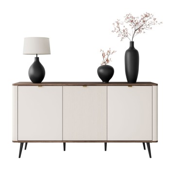 Komoda do sypialni AUTUMN 3D z ryflowanym frontem