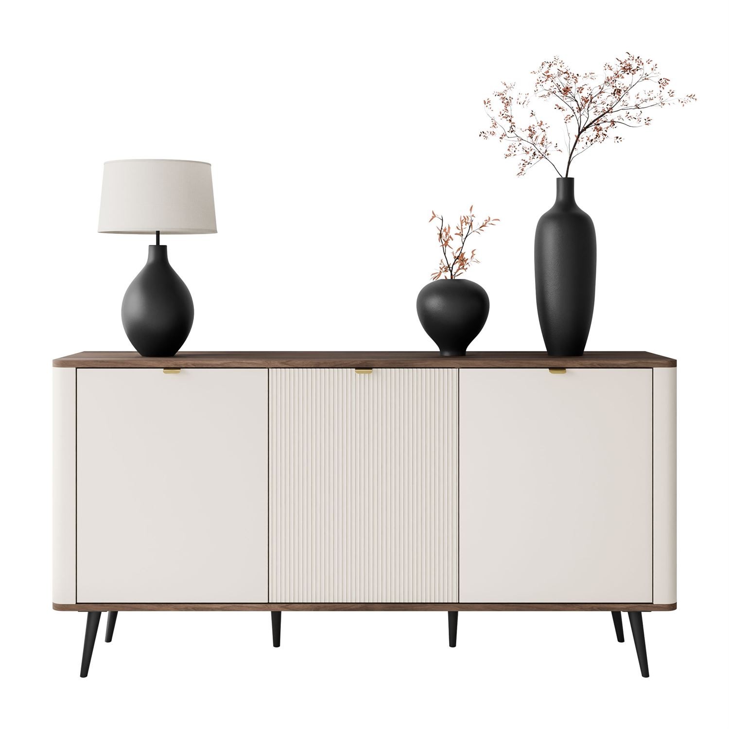 Komoda do sypialni AUTUMN 3D z ryflowanym frontem