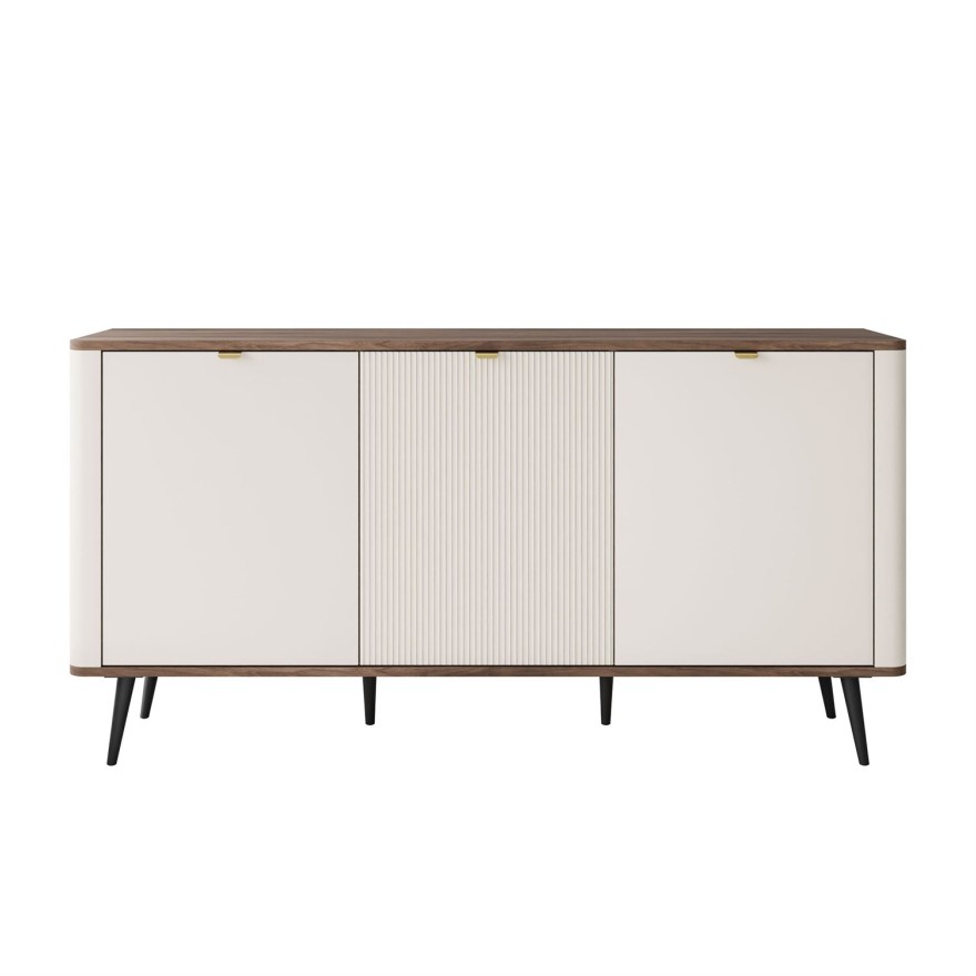 Komoda do sypialni AUTUMN 3D z ryflowanym frontem