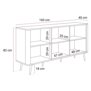 Komoda do sypialni AUTUMN 3D z ryflowanym frontem