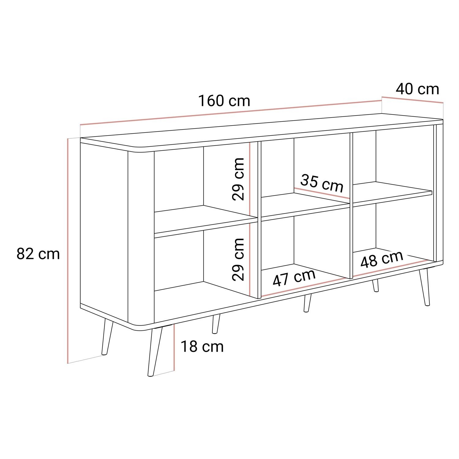 Komoda do sypialni AUTUMN 3D z ryflowanym frontem
