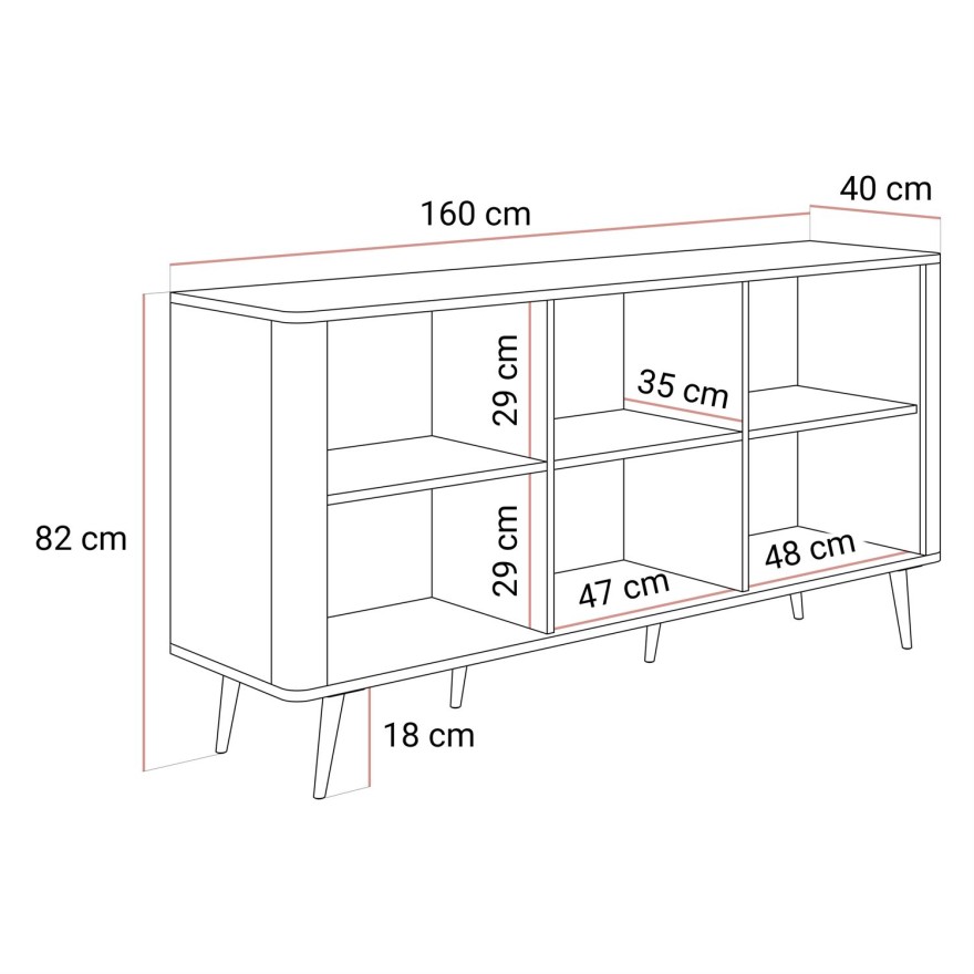 Komoda na nóżkach AUTUMN 2D1W z przeszklonym frontem